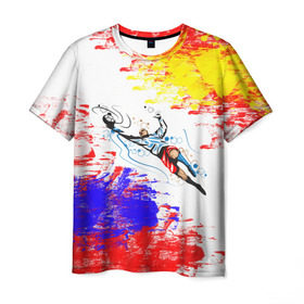 Мужская футболка 3D с принтом Игорь Акинфеев в Петрозаводске, 100% полиэфир | прямой крой, круглый вырез горловины, длина до линии бедер | акинфеев | голкипер | игорь | испания | россия | сборная | форма | футбол