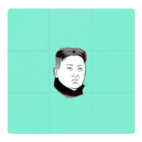 Магнитный плакат 3Х3 с принтом Ким чен ын в Петрозаводске, Полимерный материал с магнитным слоем | 9 деталей размером 9*9 см | 