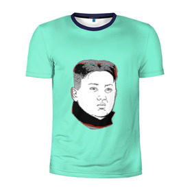 Мужская футболка 3D спортивная с принтом Ким чен ын в Петрозаводске, 100% полиэстер с улучшенными характеристиками | приталенный силуэт, круглая горловина, широкие плечи, сужается к линии бедра | 