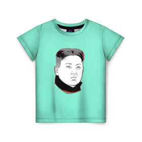 Детская футболка 3D с принтом Ким чен ын в Петрозаводске, 100% гипоаллергенный полиэфир | прямой крой, круглый вырез горловины, длина до линии бедер, чуть спущенное плечо, ткань немного тянется | 