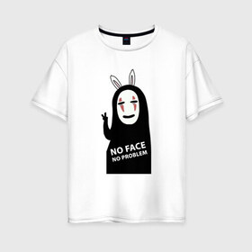 Женская футболка хлопок Oversize с принтом Унесенные призраками в Петрозаводске, 100% хлопок | свободный крой, круглый ворот, спущенный рукав, длина до линии бедер
 | spirited away | миядзаки | хаяо
