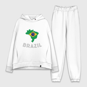 Женский костюм хлопок Oversize с принтом Бразилия в Петрозаводске,  |  | brasil | brazil | football | goal | neymar | sport | team | бразилия | гол | игрок | марсело | мяч | неймар | спорт | тренер | футбол | чемпион | чемпионат