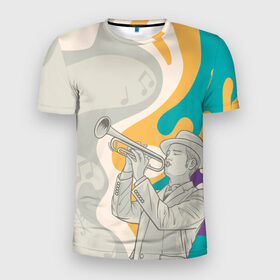 Мужская футболка 3D спортивная с принтом love saxophone в Петрозаводске, 100% полиэстер с улучшенными характеристиками | приталенный силуэт, круглая горловина, широкие плечи, сужается к линии бедра | саксофон | саксофонист
