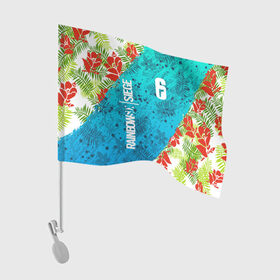 Флаг для автомобиля с принтом R6S SUNSPLASH PREMIUM PACK в Петрозаводске, 100% полиэстер | Размер: 30*21 см | caveira | dokkaebi | ela | mute | outbreak | r6s | rainbow | rainbow six siege | sunsplash premium pack | tom clancys | радуга 6 осада | том клэнси