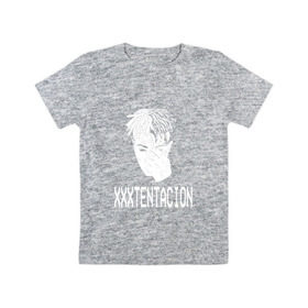 Детская футболка хлопок с принтом xxxtentacion в Петрозаводске, 100% хлопок | круглый вырез горловины, полуприлегающий силуэт, длина до линии бедер | 