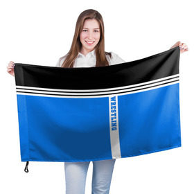 Флаг 3D с принтом Wrestling в Петрозаводске, 100% полиэстер | плотность ткани — 95 г/м2, размер — 67 х 109 см. Принт наносится с одной стороны | 