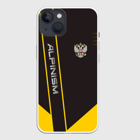 Чехол для iPhone 13 с принтом Alpinism в Петрозаводске,  |  | alpinism | climbing | extreme | mountaineering | sport | альпинизм | климбинг | надпись | скалодром | скалолаз | скалолазание | спорт | спортсмен | экстремал | экстремальный | экстрим