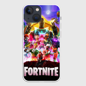 Чехол для iPhone 13 mini с принтом Fortnite Королевская Битва в Петрозаводске,  |  | Тематика изображения на принте: battle | epic | fortnite | games | heroes | logo | ninja | raven | royale | битва | боевой | ворон | герои | кефир | королевская | лого | логотип | ниндзя | пропуск | топ 1 | фартнайт | фортнайт | эпик