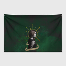 Флаг-баннер с принтом Clarissa Frey в Петрозаводске, 100% полиэстер | размер 67 х 109 см, плотность ткани — 95 г/м2; по краям флага есть четыре люверса для крепления | freeform | shadowhunters | доминик шервуд | клэри фрэй | кэтрин макнамара | фэнтази