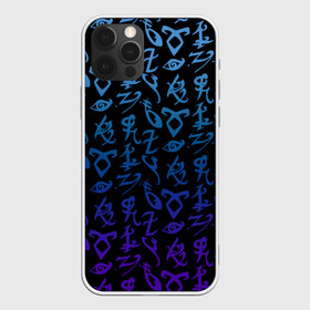 Чехол для iPhone 12 Pro Max с принтом Blue runes в Петрозаводске, Силикон |  | Тематика изображения на принте: freeform | shadowhunters | доминик шервуд | клэри фрэй | кэтрин макнамара | фэнтази