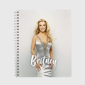 Тетрадь с принтом Britney _ в Петрозаводске, 100% бумага | 48 листов, плотность листов — 60 г/м2, плотность картонной обложки — 250 г/м2. Листы скреплены сбоку удобной пружинной спиралью. Уголки страниц и обложки скругленные. Цвет линий — светло-серый
 | baby one more time | britney spears | oops | бритни спирс