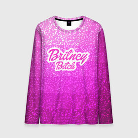Мужской лонгслив 3D с принтом Britney Bitch _pink в Петрозаводске, 100% полиэстер | длинные рукава, круглый вырез горловины, полуприлегающий силуэт | baby one more time | britney spears | oops | бритни спирс