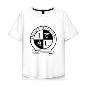 Мужская футболка хлопок Oversize с принтом Idris University в Петрозаводске, 100% хлопок | свободный крой, круглый ворот, “спинка” длиннее передней части | freeform | shadowhunters | доминик шервуд | клэри фрэй | кэтрин макнамара | фэнтази