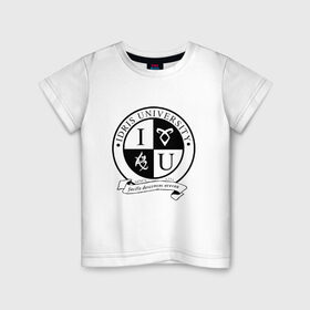 Детская футболка хлопок с принтом Idris University в Петрозаводске, 100% хлопок | круглый вырез горловины, полуприлегающий силуэт, длина до линии бедер | freeform | shadowhunters | доминик шервуд | клэри фрэй | кэтрин макнамара | фэнтази