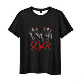 Мужская футболка 3D с принтом Slayer в Петрозаводске, 100% полиэфир | прямой крой, круглый вырез горловины, длина до линии бедер | slayer | гэри холт | керри кинг | музыка | пол бостаф | рок группа | слаер | слайер | слеар | слеер | слейр | слеяр | том арайа | хеви