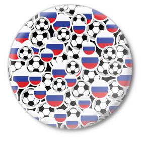 Значок с принтом Футбольный Поп арт Россия в Петрозаводске,  металл | круглая форма, металлическая застежка в виде булавки | pop art | style | безумство | комикс | микс | поп арт | футбол | яркие | яркое | яркости