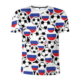 Мужская футболка 3D спортивная с принтом Футбольный Поп арт Россия в Петрозаводске, 100% полиэстер с улучшенными характеристиками | приталенный силуэт, круглая горловина, широкие плечи, сужается к линии бедра | pop art | style | безумство | комикс | микс | поп арт | футбол | яркие | яркое | яркости