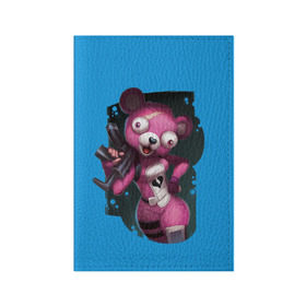 Обложка для паспорта матовая кожа с принтом Cuddle Team Leader в Петрозаводске, натуральная матовая кожа | размер 19,3 х 13,7 см; прозрачные пластиковые крепления | battle royale | cuddle | fortnite | leader | битва | королевская | ниндзя | розовый медведь | фортнайт
