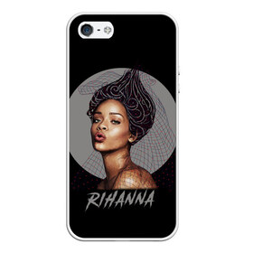 Чехол для iPhone 5/5S матовый с принтом Rihanna в Петрозаводске, Силикон | Область печати: задняя сторона чехла, без боковых панелей | rihanna | риана | рианна