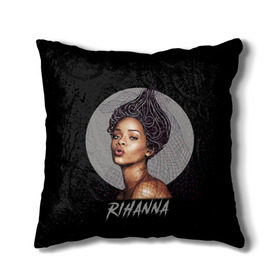 Подушка 3D с принтом Rihanna в Петрозаводске, наволочка – 100% полиэстер, наполнитель – холлофайбер (легкий наполнитель, не вызывает аллергию). | состоит из подушки и наволочки. Наволочка на молнии, легко снимается для стирки | rihanna | риана | рианна