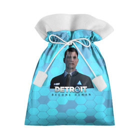 Подарочный 3D мешок с принтом Detroit: Become Human в Петрозаводске, 100% полиэстер | Размер: 29*39 см | android | connor | dbh | detroit | detroit become human | deviant | game | gamer | андроид | девиант | детройт | игра | коннор