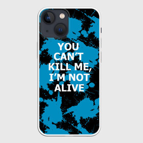 Чехол для iPhone 13 mini с принтом Detroit: Become Human в Петрозаводске,  |  | android | connor | dbh | detroit | detroit become human | deviant | game | gamer | i not alive | андроид | брызги | девиант | детройт | игра | коннор | краски | кровь андроида | надписи
