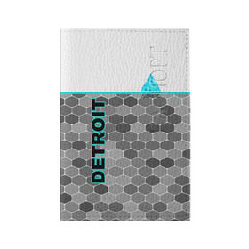 Обложка для паспорта матовая кожа с принтом Detroit: Become Human в Петрозаводске, натуральная матовая кожа | размер 19,3 х 13,7 см; прозрачные пластиковые крепления | Тематика изображения на принте: 