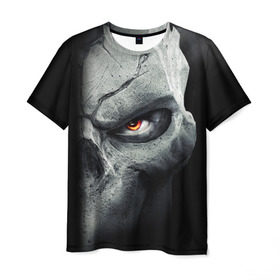 Мужская футболка 3D с принтом Darksiders II: Death Lives в Петрозаводске, 100% полиэфир | прямой крой, круглый вырез горловины, длина до линии бедер | ад | апокалипсис | война | тьма