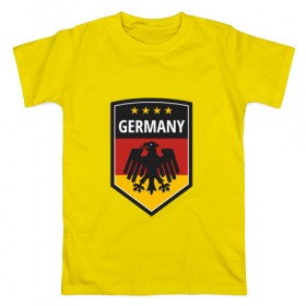 Мужская футболка хлопок с принтом Germany в Петрозаводске, 100% хлопок | прямой крой, круглый вырез горловины, длина до линии бедер, слегка спущенное плечо. | 