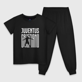 Детская пижама хлопок с принтом Juventus - Cristiano Ronaldo 7 в Петрозаводске, 100% хлопок |  брюки и футболка прямого кроя, без карманов, на брюках мягкая резинка на поясе и по низу штанин
 | 0x000000123 | cristiano ronaldo | juventus | криштиано роналдо | ювентус