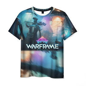 Мужская футболка 3D с принтом WARFRAME FORTUNA в Петрозаводске, 100% полиэфир | прямой крой, круглый вырез горловины, длина до линии бедер | Тематика изображения на принте: 2019 | fortuna | stalker | warframe | варфрейм | сталкер | тэнно