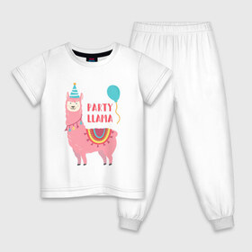 Детская пижама хлопок с принтом Лама в Петрозаводске, 100% хлопок |  брюки и футболка прямого кроя, без карманов, на брюках мягкая резинка на поясе и по низу штанин
 | Тематика изображения на принте: llama | вечеринка | животные | лама | ламы | милые
