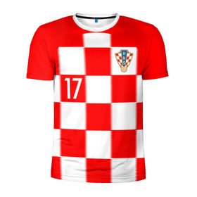 Мужская футболка 3D спортивная с принтом Манджукич Хорватия форма в Петрозаводске, 100% полиэстер с улучшенными характеристиками | приталенный силуэт, круглая горловина, широкие плечи, сужается к линии бедра |  манджукич  | сборная хорватии | хорватия | чемпионат мира | чм