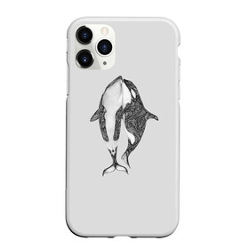 Чехол для iPhone 11 Pro матовый с принтом Киты в Петрозаводске, Силикон |  | арт | касатка | касатки | кит | море | океан | рисунок | узор