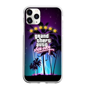 Чехол для iPhone 11 Pro матовый с принтом GTA Vice City в Петрозаводске, Силикон |  | 5 звезд | auto | grand | gta | theft | vice city |   лето | вай сити | вертолеты | гта | звезды | логотип | надпись | пальмы | пляжная | рисунок | розыск | рубашка | томми версетти