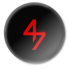 Значок с принтом AGENT 47 HITMAN (НА СПИНЕ) в Петрозаводске,  металл | круглая форма, металлическая застежка в виде булавки | agent 47 | агент 47 | хитман