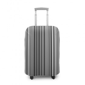 Чехол для чемодана 3D с принтом Черно белые полосы в Петрозаводске, 86% полиэфир, 14% спандекс | двустороннее нанесение принта, прорези для ручек и колес | белое | полоски | полосы | черное