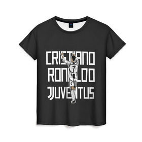 Женская футболка 3D с принтом Cristiano Ronaldo. Juventus в Петрозаводске, 100% полиэфир ( синтетическое хлопкоподобное полотно) | прямой крой, круглый вырез горловины, длина до линии бедер | 7 | champion | cr7 | cristiano | footballer | forward | juventus | portugal | ronaldo | крис | криштиану | португалия | реал | рон | роналду | ронни | форвард | футболист | чемпион | ювентус