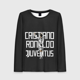 Женский лонгслив 3D с принтом Cristiano Ronaldo. Juventus в Петрозаводске, 100% полиэстер | длинные рукава, круглый вырез горловины, полуприлегающий силуэт | 7 | champion | cr7 | cristiano | footballer | forward | juventus | portugal | ronaldo | крис | криштиану | португалия | реал | рон | роналду | ронни | форвард | футболист | чемпион | ювентус