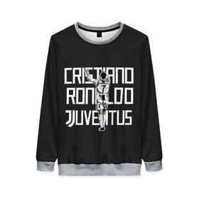 Женский свитшот 3D с принтом Cristiano Ronaldo. Juventus в Петрозаводске, 100% полиэстер с мягким внутренним слоем | круглый вырез горловины, мягкая резинка на манжетах и поясе, свободная посадка по фигуре | 7 | champion | cr7 | cristiano | footballer | forward | juventus | portugal | ronaldo | крис | криштиану | португалия | реал | рон | роналду | ронни | форвард | футболист | чемпион | ювентус