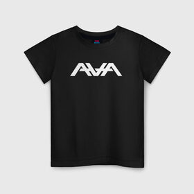 Детская футболка хлопок с принтом AVA в Петрозаводске, 100% хлопок | круглый вырез горловины, полуприлегающий силуэт, длина до линии бедер | angels and airwaves | ava | tom delonge | том делонг