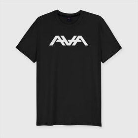 Мужская футболка премиум с принтом AVA в Петрозаводске, 92% хлопок, 8% лайкра | приталенный силуэт, круглый вырез ворота, длина до линии бедра, короткий рукав | angels and airwaves | ava | tom delonge | том делонг
