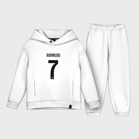 Детский костюм хлопок Oversize с принтом RONALDO JUVE SPORT в Петрозаводске,  |  | club | cr7 | fc | football | ronaldo | sport | криштиану роналду | роналдо | спорт | фк | форма | футбольный клуб | ювентус