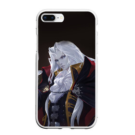 Чехол для iPhone 7Plus/8 Plus матовый с принтом Alucard (Castlevania) в Петрозаводске, Силикон | Область печати: задняя сторона чехла, без боковых панелей | вампир | душа | манга | серебряная