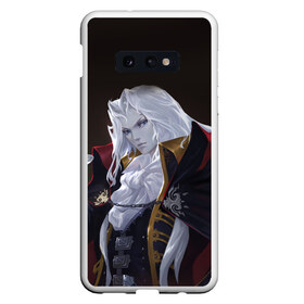 Чехол для Samsung S10E с принтом Alucard (Castlevania) в Петрозаводске, Силикон | Область печати: задняя сторона чехла, без боковых панелей | вампир | душа | манга | серебряная