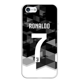 Чехол для iPhone 5/5S матовый с принтом RONALDO JUVE SPORT в Петрозаводске, Силикон | Область печати: задняя сторона чехла, без боковых панелей | cr7 | fc | клуб | криштиану роналду | роналдо | фк | ювентус