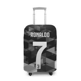 Чехол для чемодана 3D с принтом RONALDO JUVE SPORT в Петрозаводске, 86% полиэфир, 14% спандекс | двустороннее нанесение принта, прорези для ручек и колес | cr7 | fc | клуб | криштиану роналду | роналдо | фк | ювентус