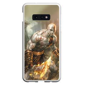 Чехол для Samsung S10E с принтом God of War в Петрозаводске, Силикон | Область печати: задняя сторона чехла, без боковых панелей | atreus | god of war | god of war 4 | gow | kratos | ps4 | атрей | бог войны | гов | зы4 | кратос | левиафан | мальчик | мимир | мировой змей | пиратs | руны | эксклюзив