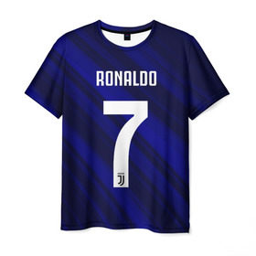 Мужская футболка 3D с принтом RONALDO JUVE SPORT в Петрозаводске, 100% полиэфир | прямой крой, круглый вырез горловины, длина до линии бедер | cr7 | fc | клуб | криштиану роналду | роналдо | фк | ювентус
