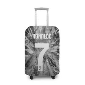Чехол для чемодана 3D с принтом RONALDO JUVE SPORT в Петрозаводске, 86% полиэфир, 14% спандекс | двустороннее нанесение принта, прорези для ручек и колес | cr7 | fc | клуб | криштиану роналду | роналдо | фк | ювентус
